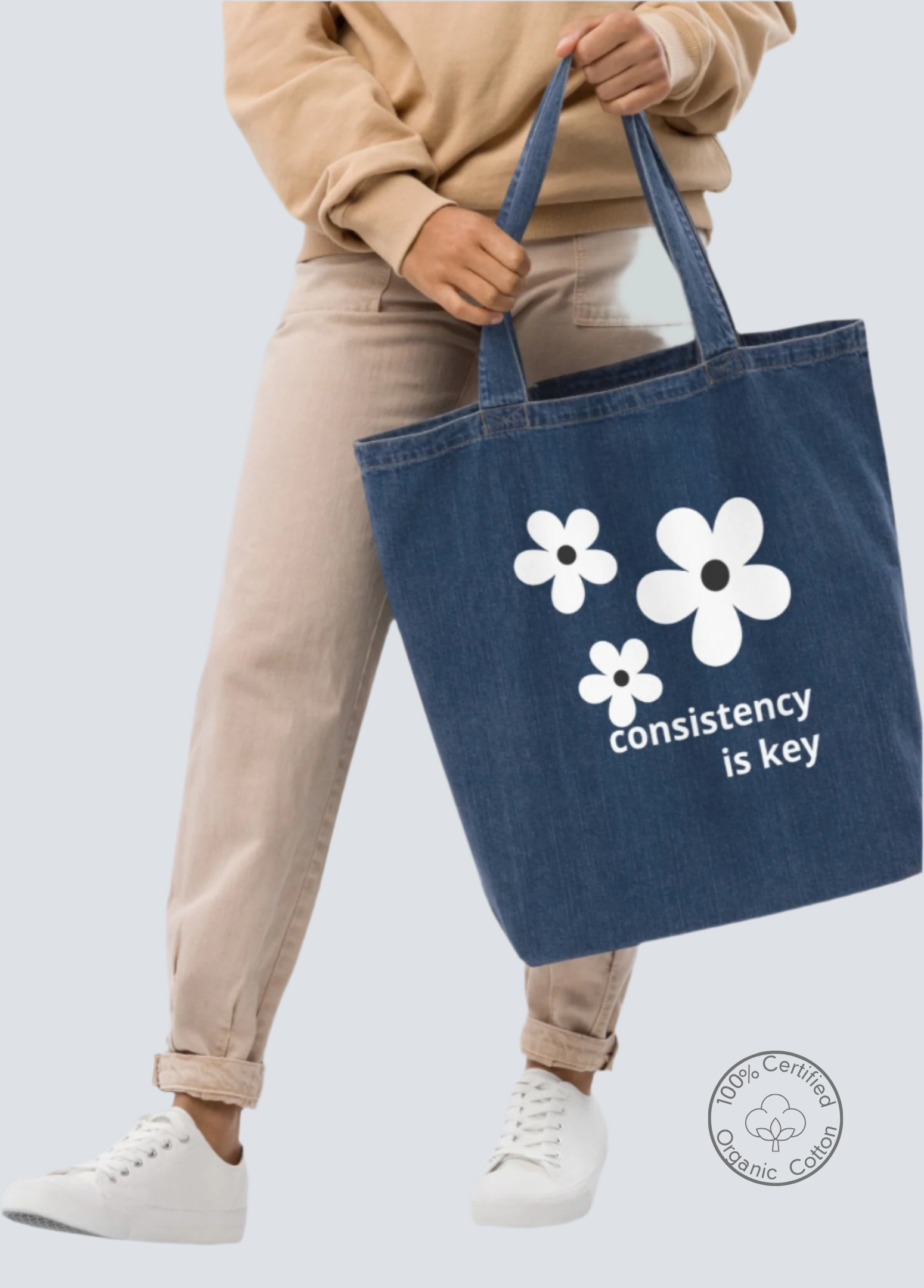 Organic Denim Tote Bag