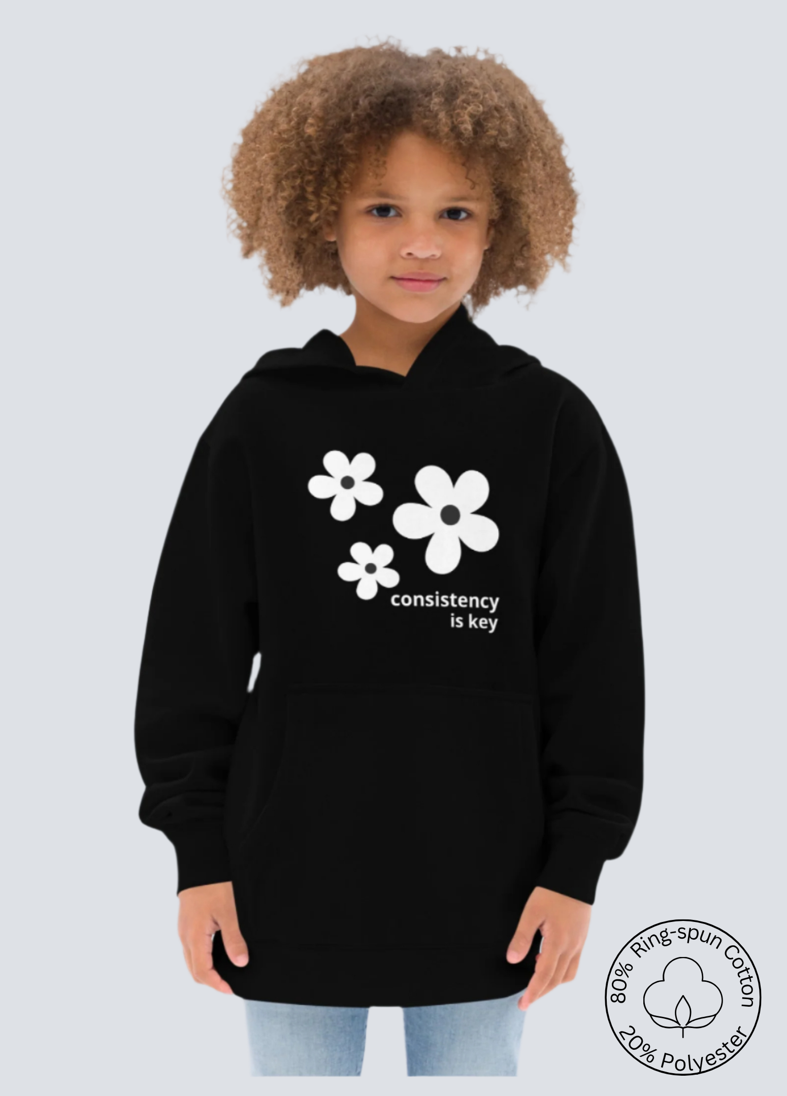 Kids Hoodie White Daisy