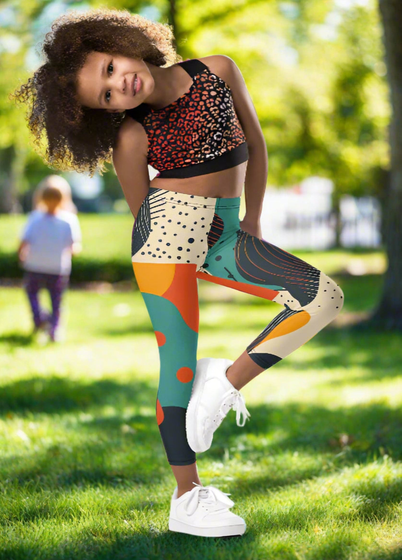 Kids Abstract Print Leggings