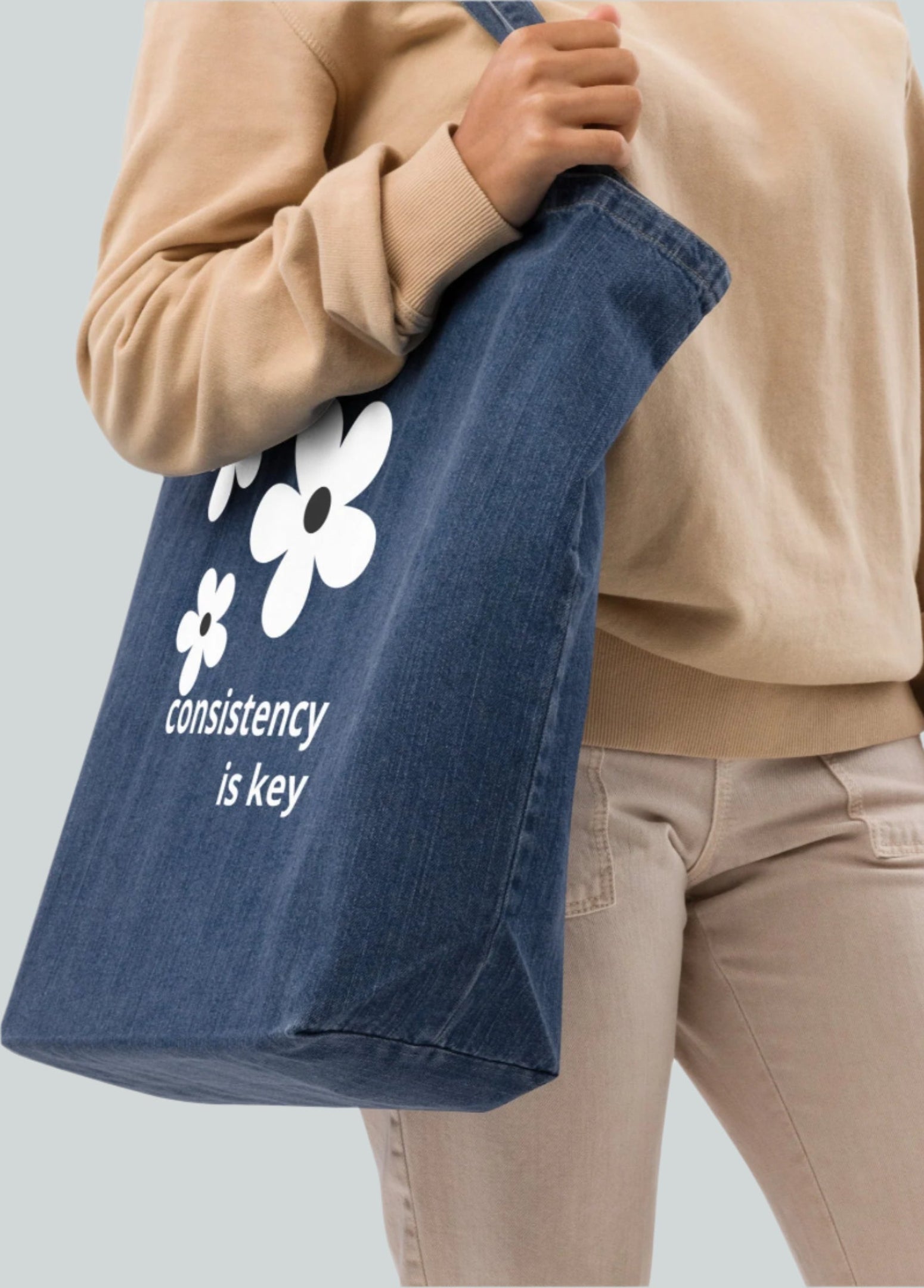 Organic Denim Tote Bag