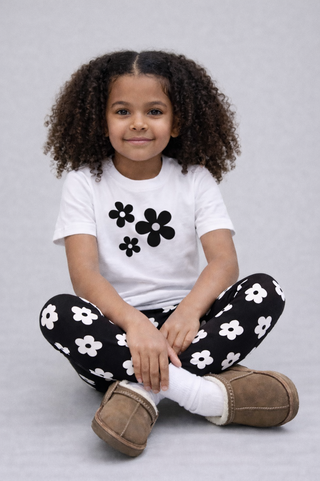 Kids Organic T-Shirt daisy motif