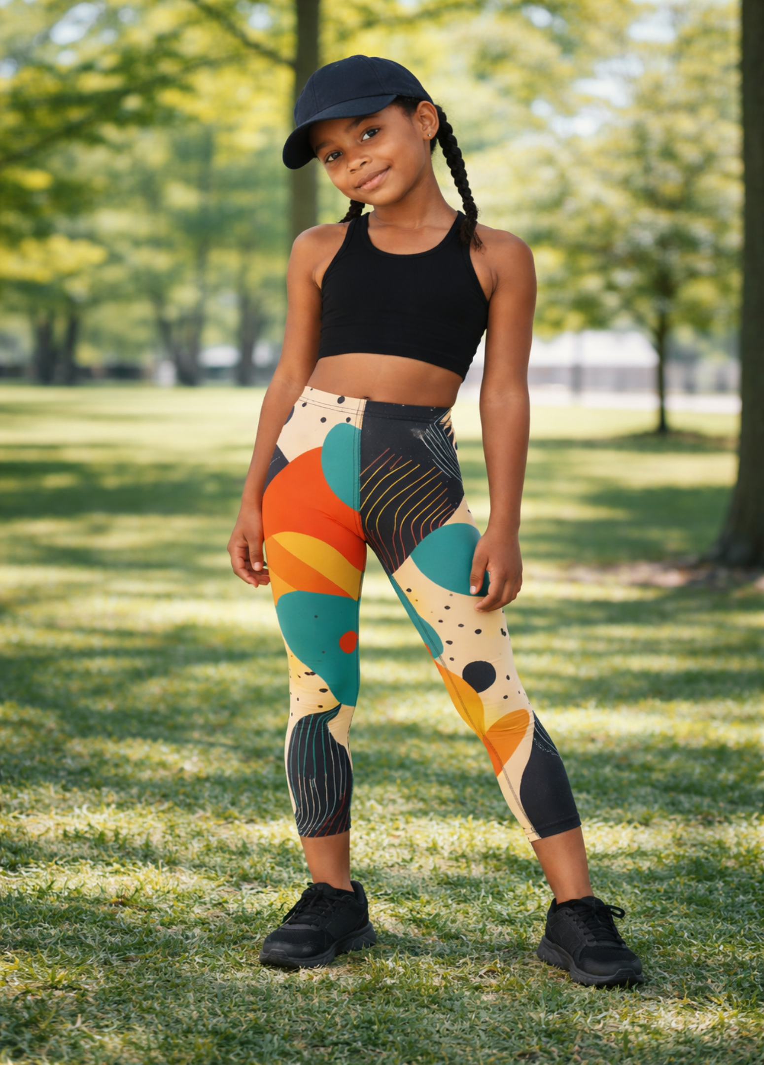 Kids Abstract Print Leggings