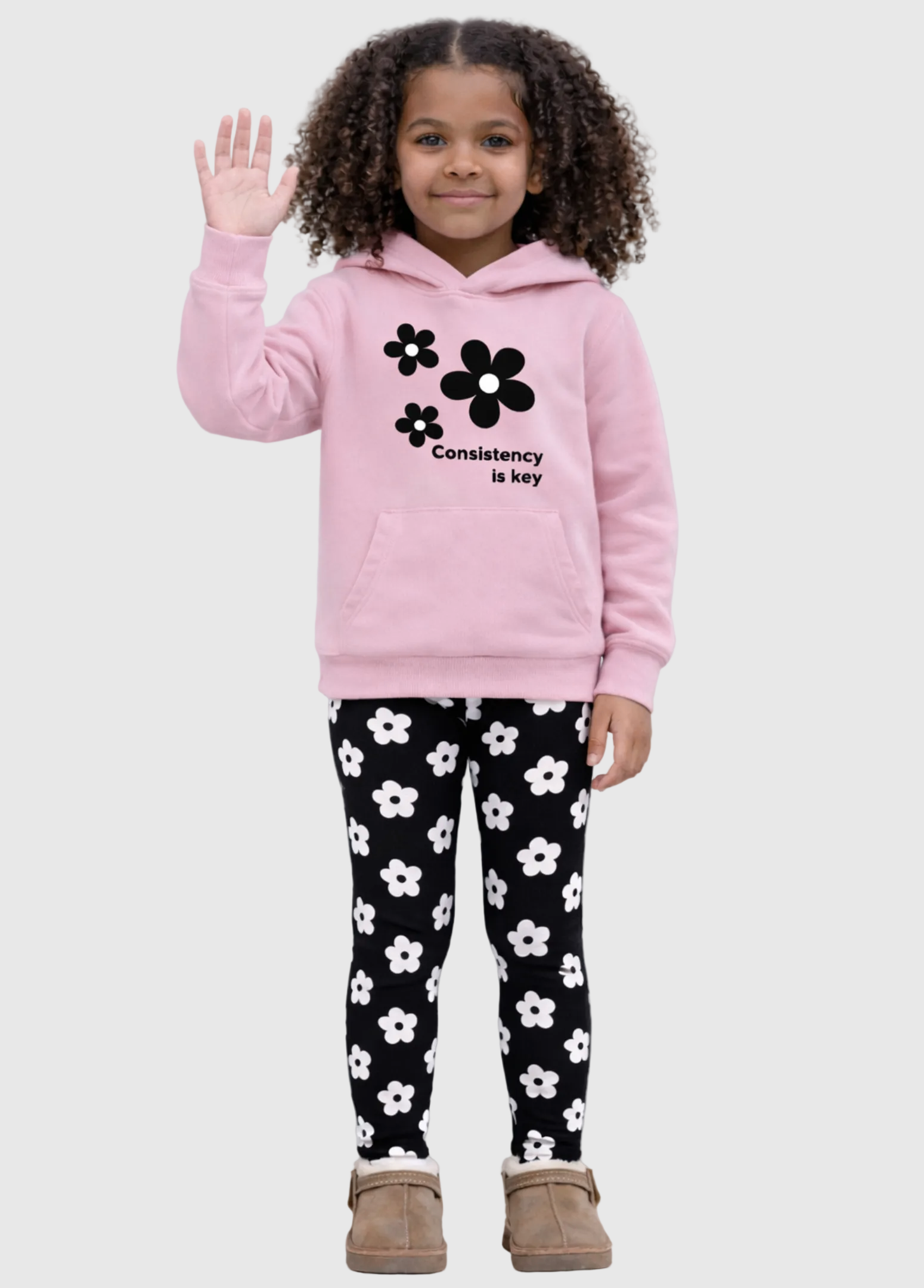 Baby Pink Kids Hoodie, Soft cotton blend, Ages 5-13y