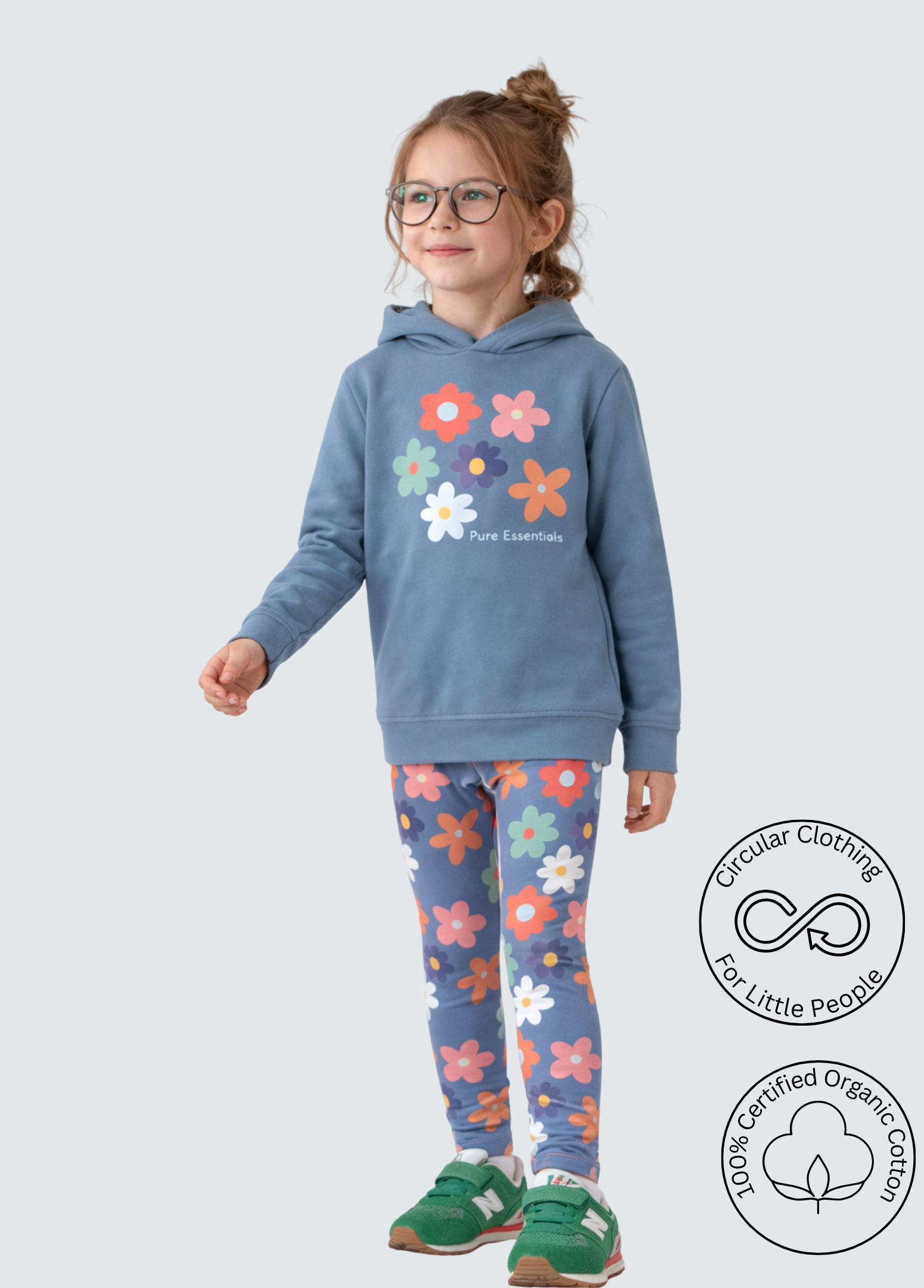Organic Cotton Fleur Print Hoodie